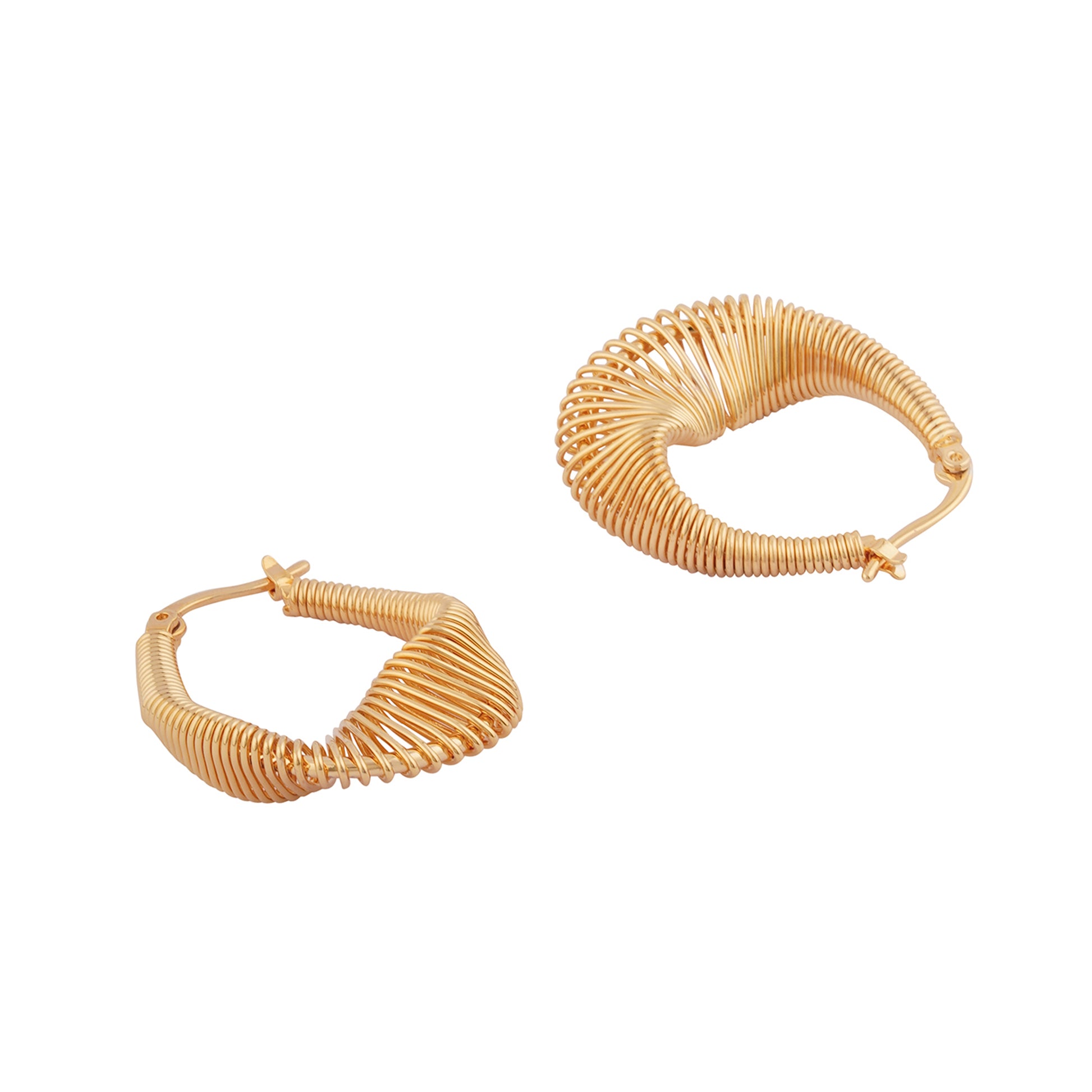 Light weight spring design hoop earring set