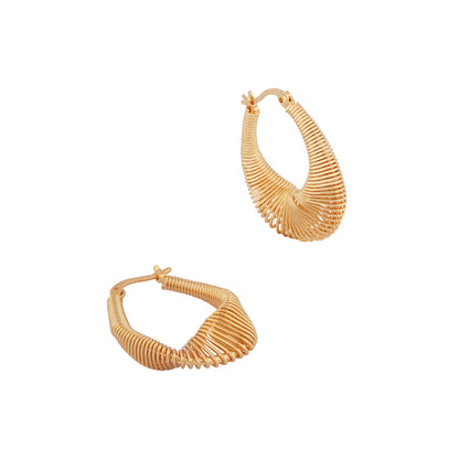 Light weight spring design hoop earring set