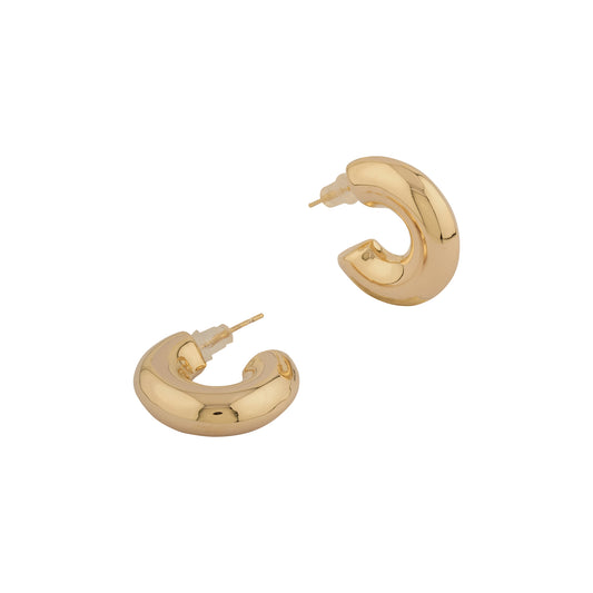 Plane C type gold earring