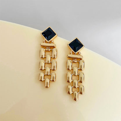 Black stone cold style earring