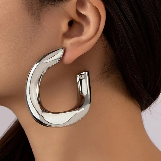 Single special silver earring