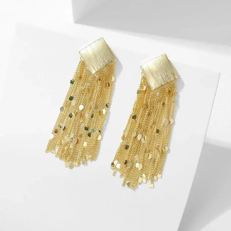 Square chain dangle earring