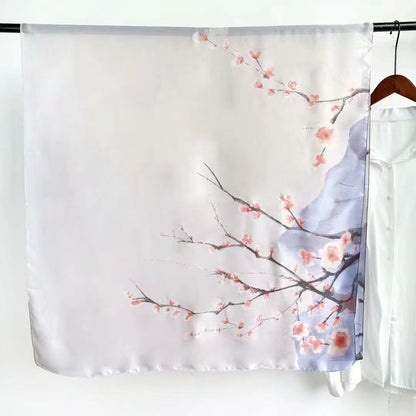 Grey colour tree print scarf