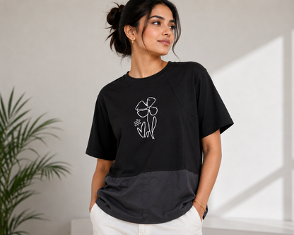 Nice Flower Art Work T-Shirt