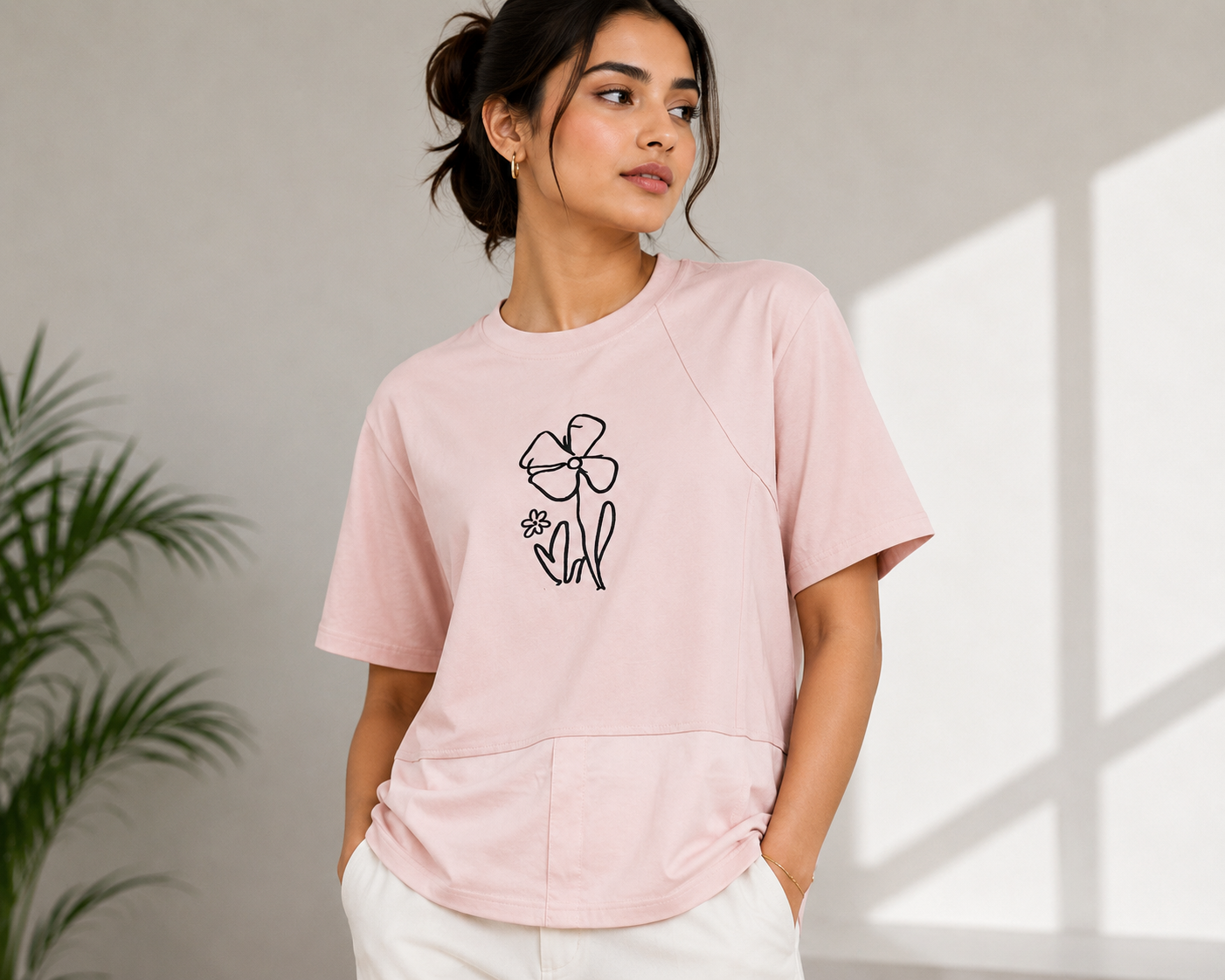Nice Flower Art Work T-Shirt