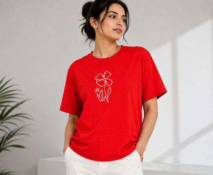 Nice Flower Art Work T-Shirt