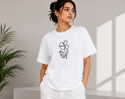 Nice Flower Art Work T-Shirt