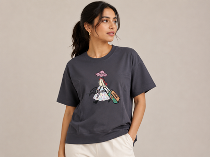Cute Little Girl Art Work T-Shirt