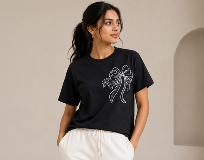 Elegance Bow Art Work T-Shirt