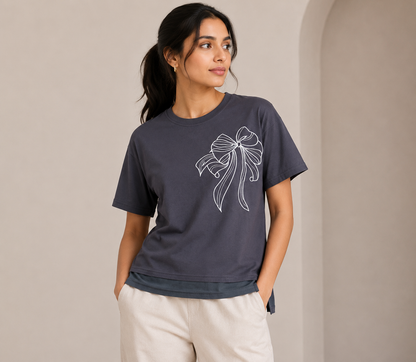 Elegance Bow Art Work T-Shirt