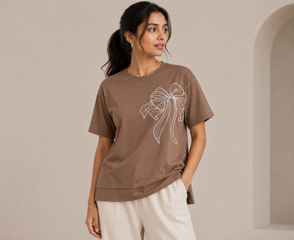 Elegance Bow Art Work T-Shirt
