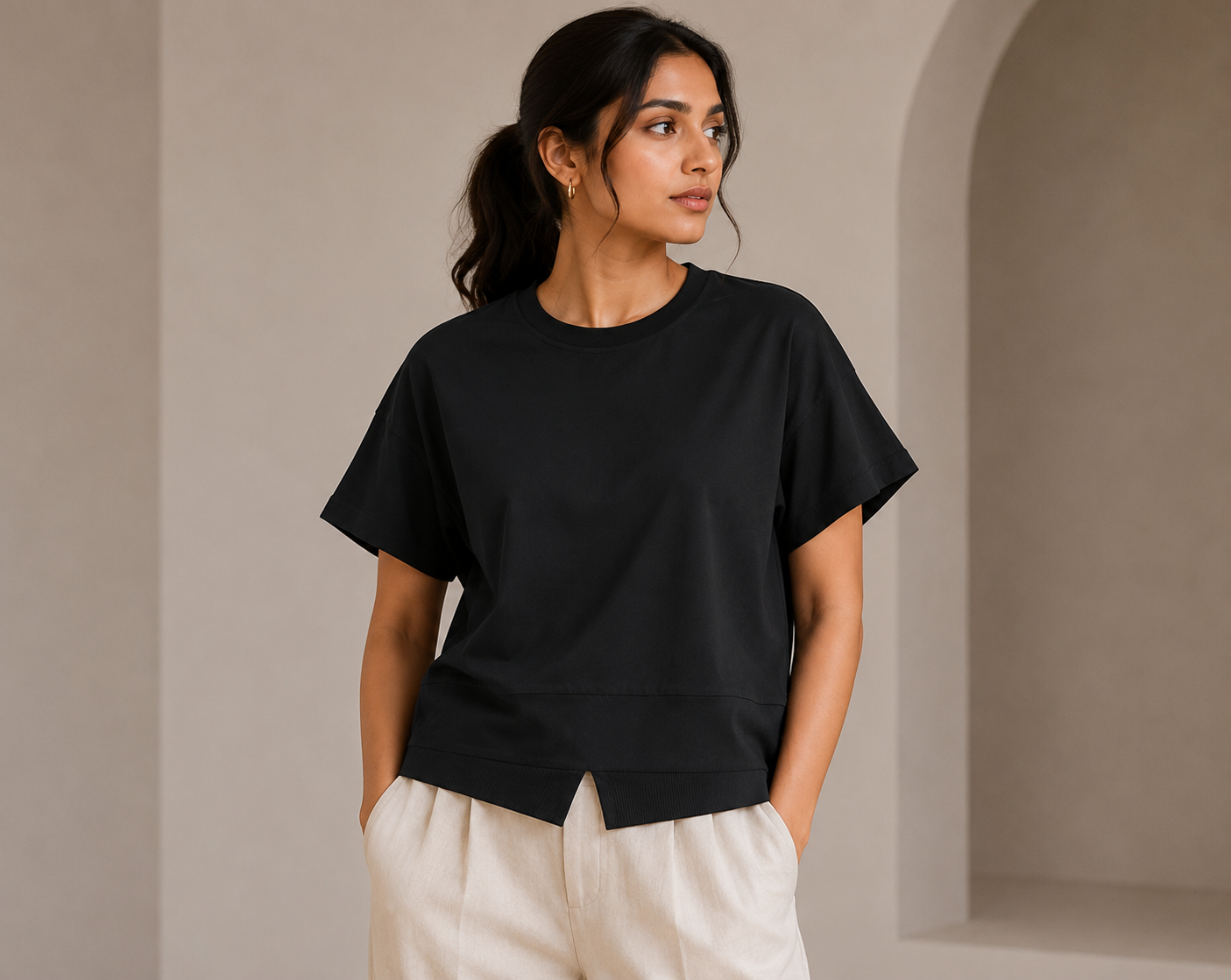 Modern Zip Style Oversized T-Shirt