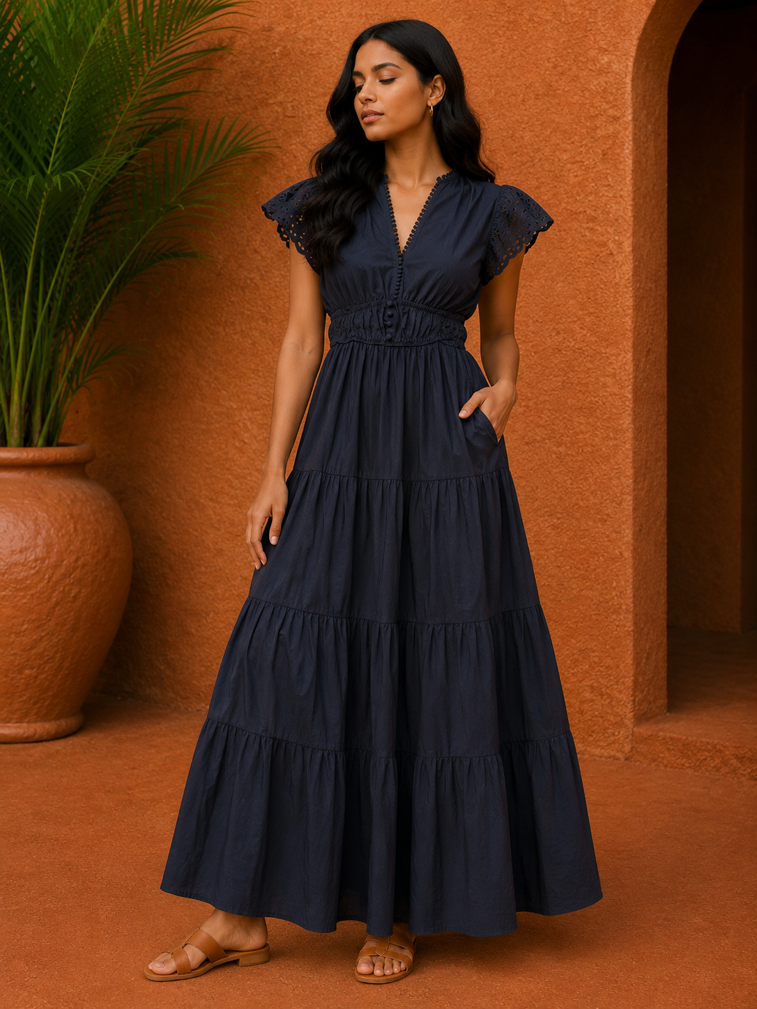 Grace Pleated Maxi Dress