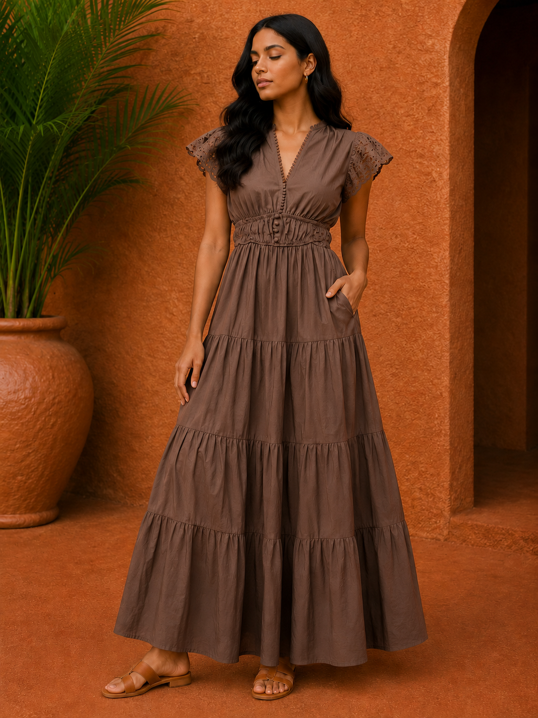 Grace Pleated Maxi Dress
