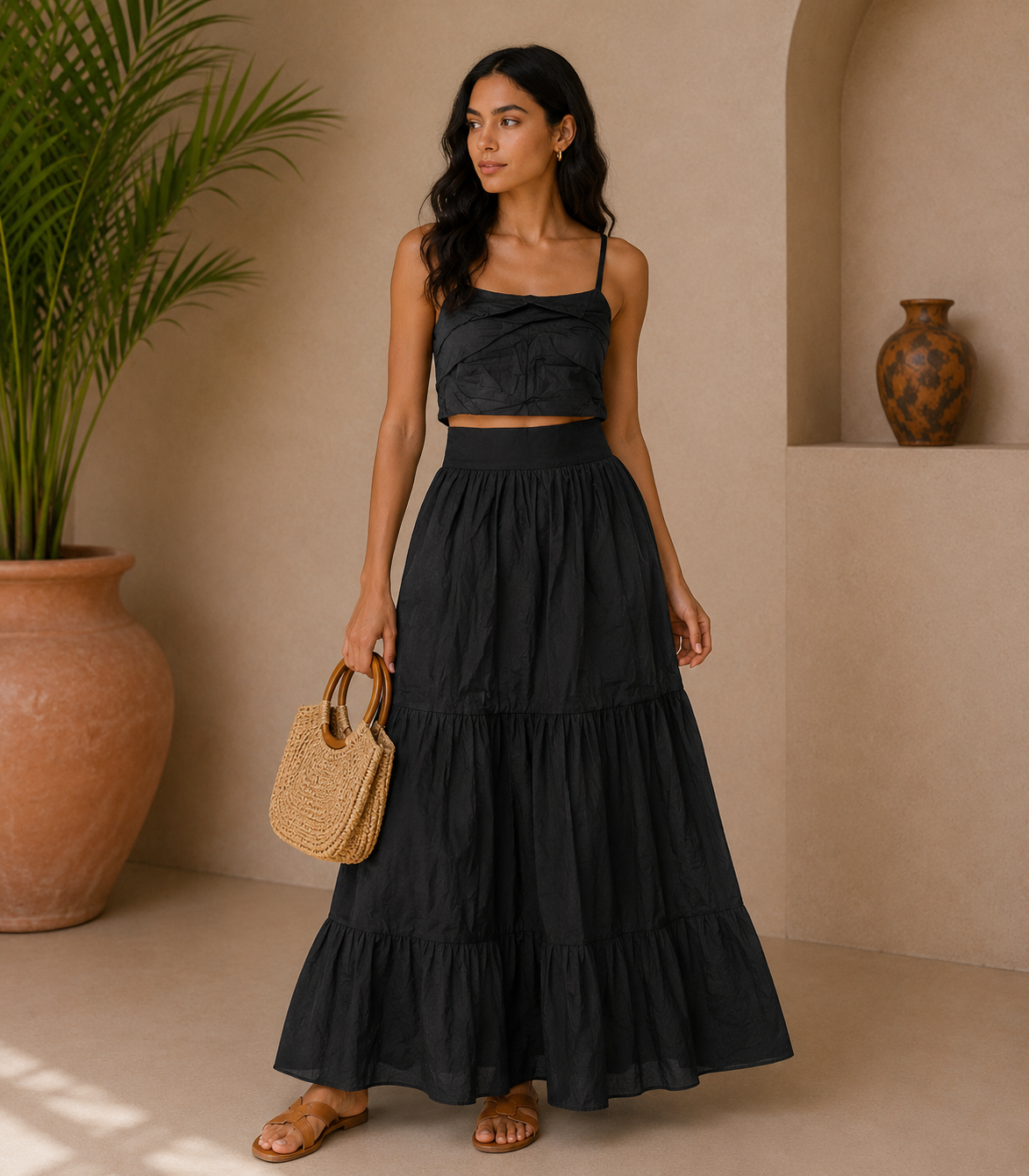One Stripe Top With Skirt Set