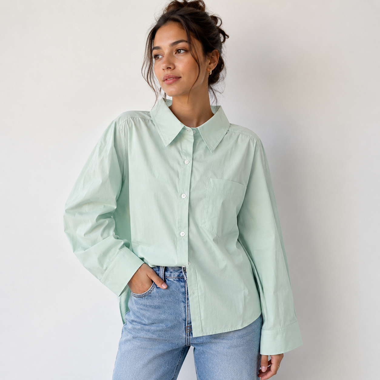 Classic Simple Shirt For Girls