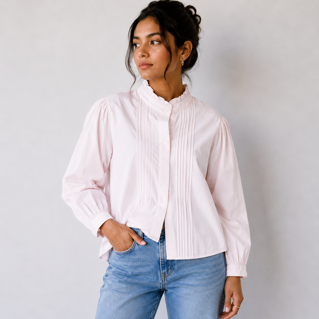 Stylish Balloon Long Sleeve Shirt