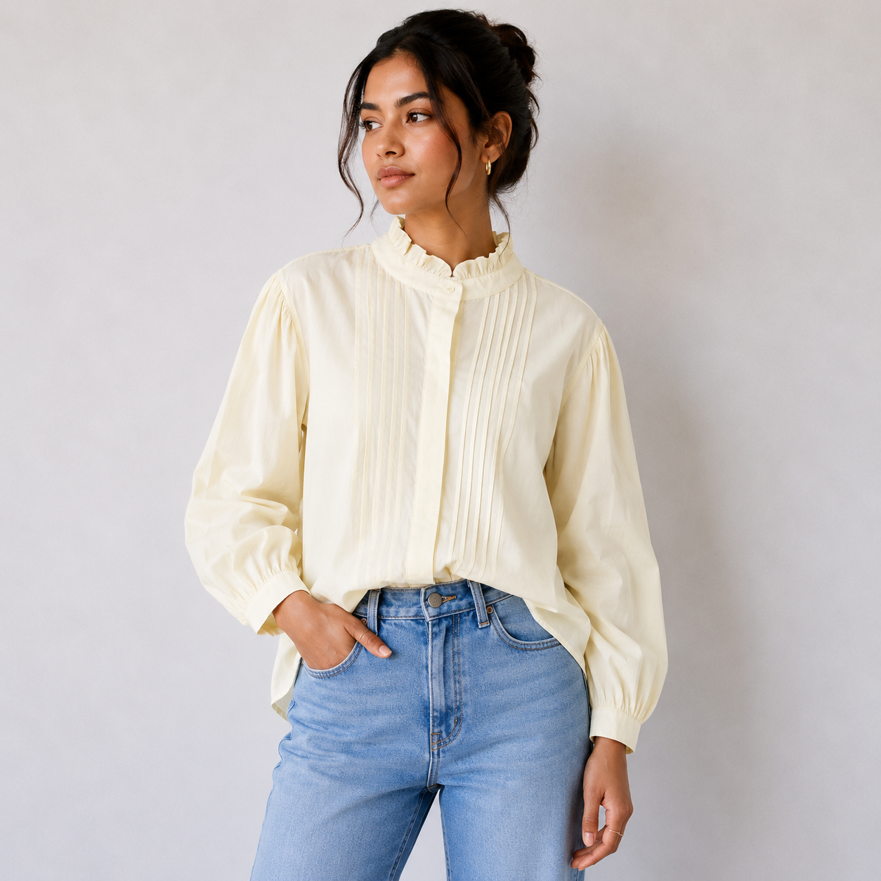Stylish Balloon Long Sleeve Shirt