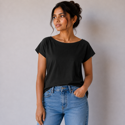 Simple Short Sleeve T-Shirt For Girls