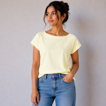 Simple Short Sleeve T-Shirt For Girls