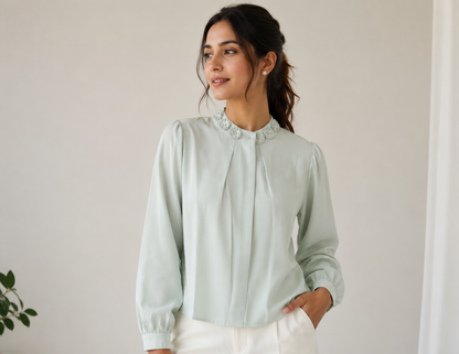Beautiful Neck Flower Top