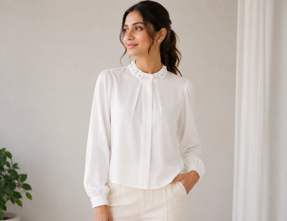 Beautiful Neck Flower Top