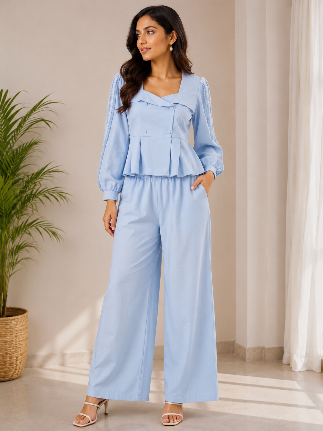 Modern Style Blazer With Pant Set