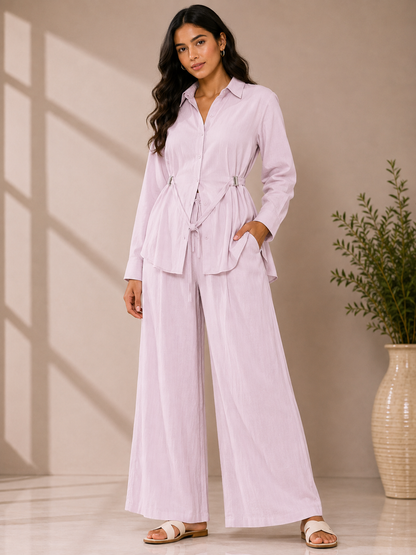 Classic Belt Style Shirt With Pant