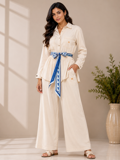 Modern Style Co-Ord Set With Belt