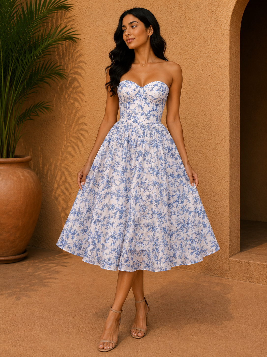 Impressive Flower Print Dress