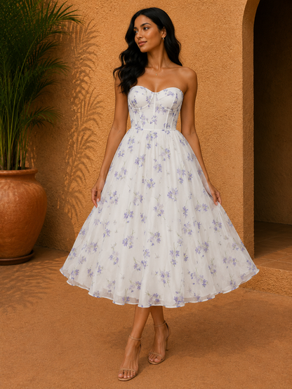 Impressive Flower Print Dress