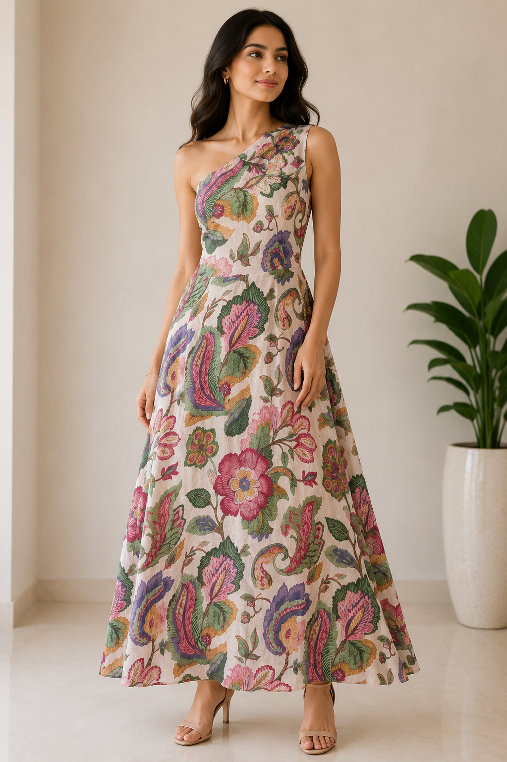Garden Grace Printed midi Dress