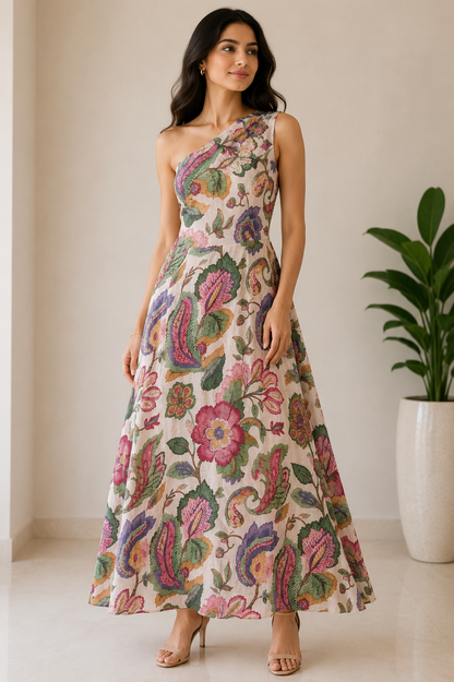 Garden Grace Printed midi Dress
