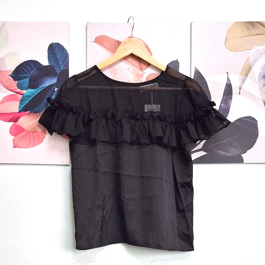 Hot black bodycon top