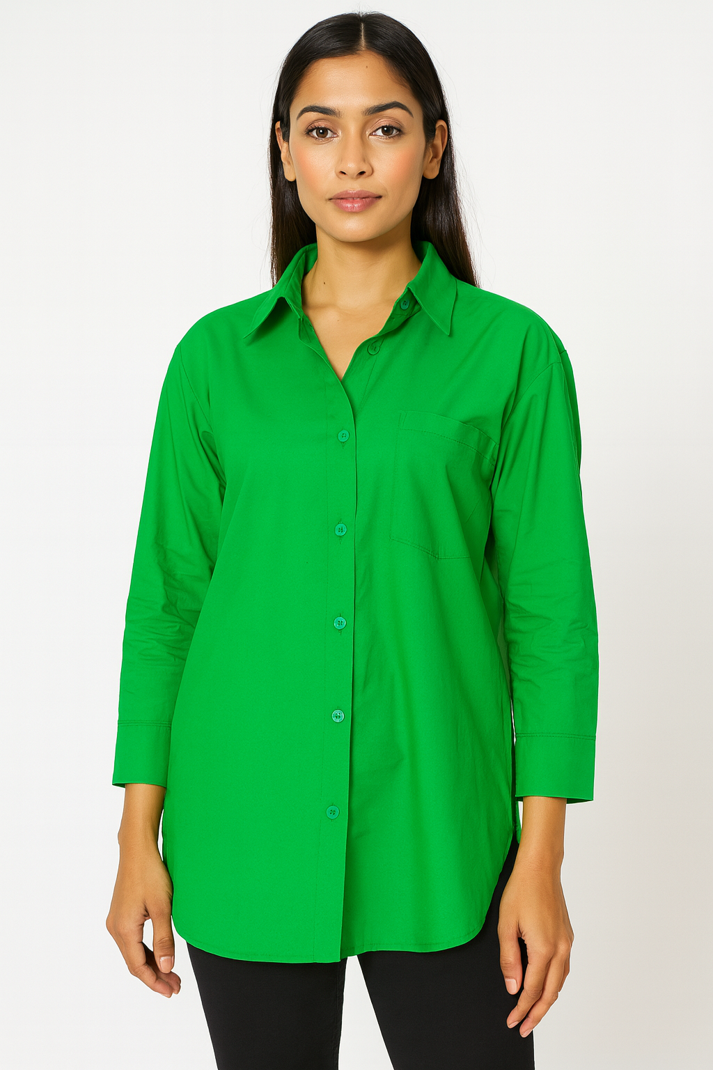 Long Shirt For Causal Look With Pocket