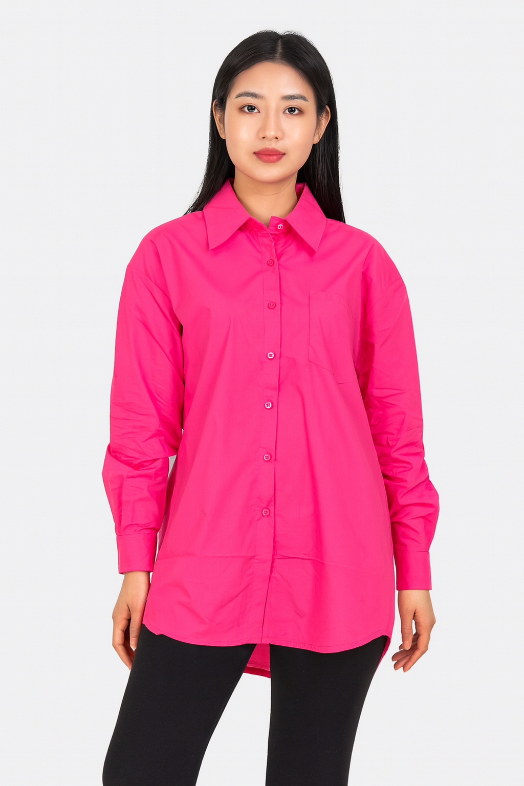 Long Shirt For Causal Look With Pocket