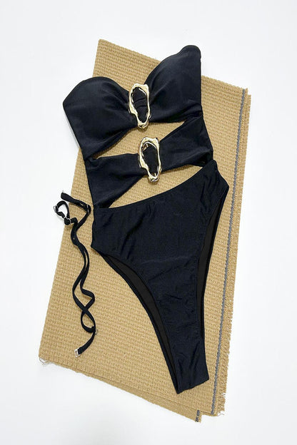 Black colour off sholder bikini