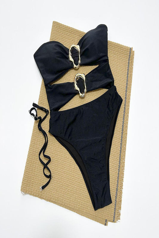 Black colour off sholder bikini