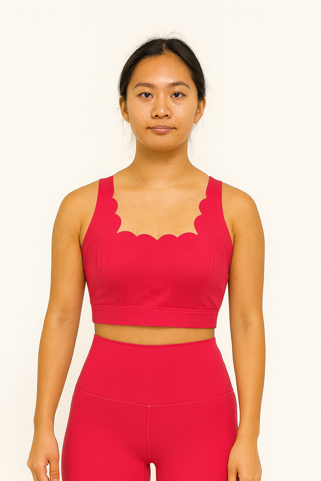 Pink Colour Cross Neck Top For Gym