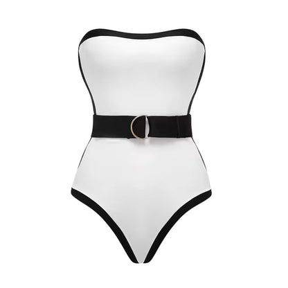 White colour off solder swim wear