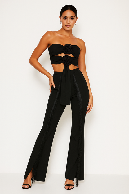 Black swim long dress