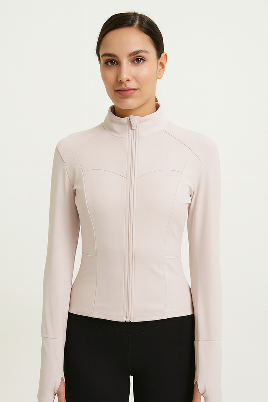 Stylish Gym Top With Zip