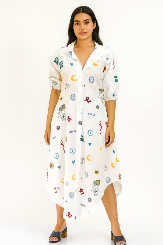 Beautiful Sun Moon Print One Piece For Women