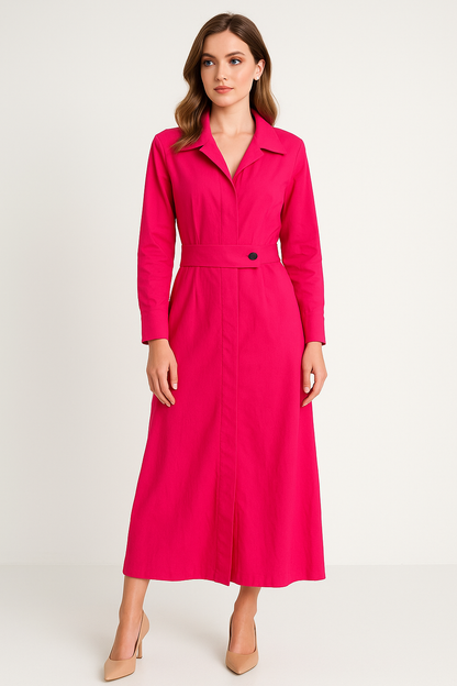 Long Full Shirt Style One-Piece For Women