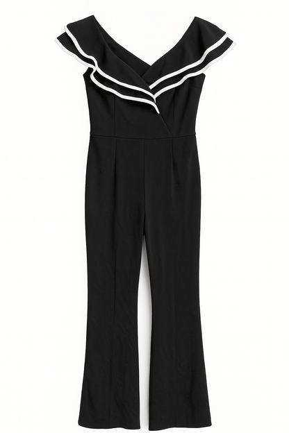 Marvellous look black jumpsuit for lady's