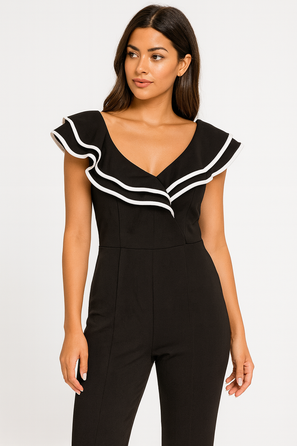 Marvellous look black jumpsuit for lady's