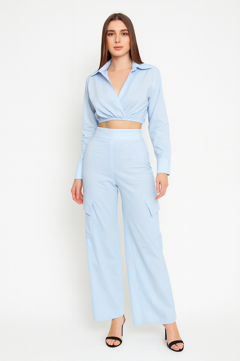 Short Shirt With Palazzo Pant Cord Set For Ladies