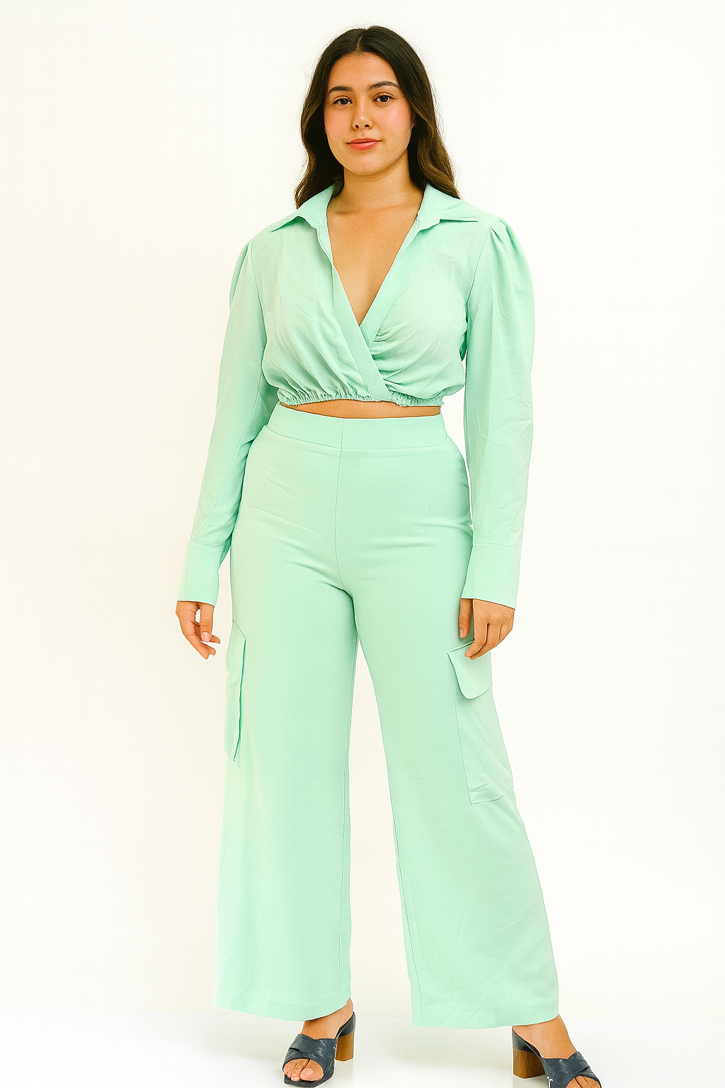 Short Shirt With Palazzo Pant Cord Set For Ladies