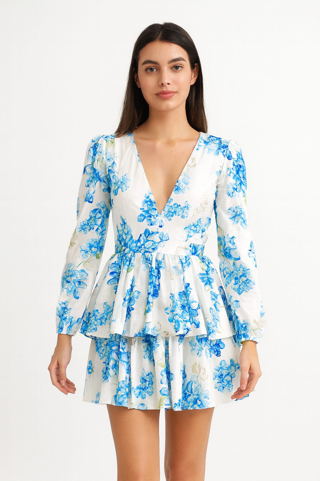 Deep Neck Short One-Piece For Women