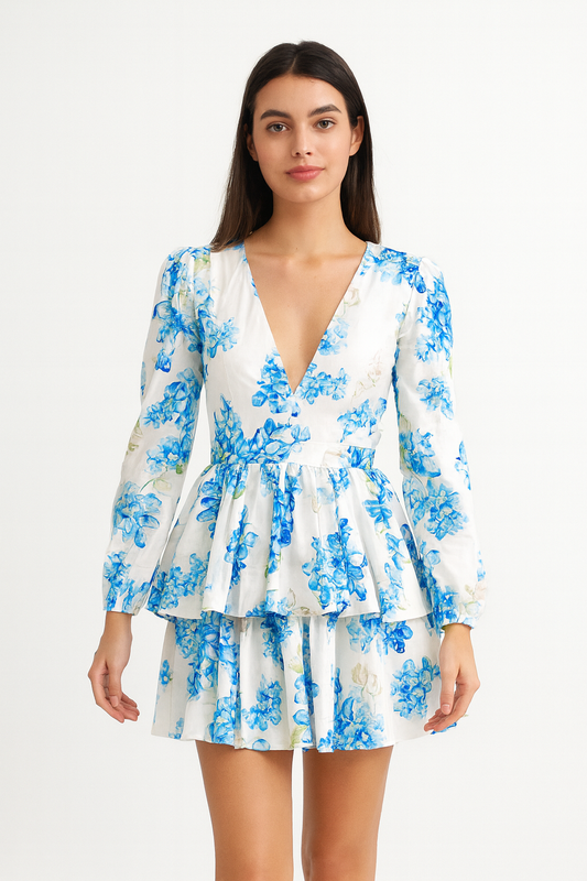 Deep Neck Short One-Piece For Women